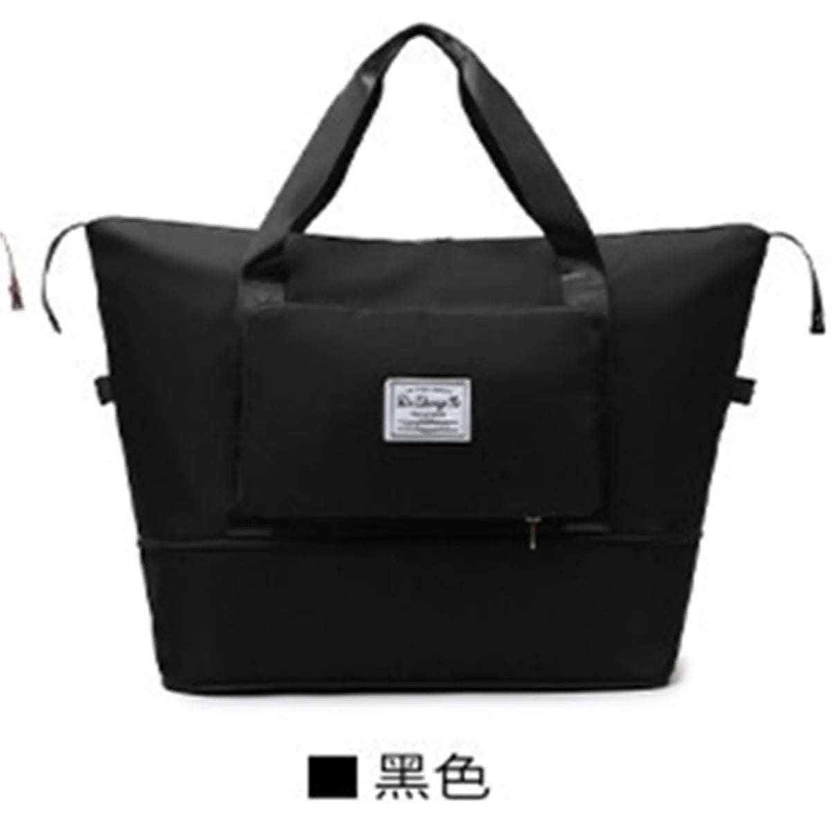 Canvas Shopper Bag Handbag Large Solid Colors Multi-pocket Travel Purse