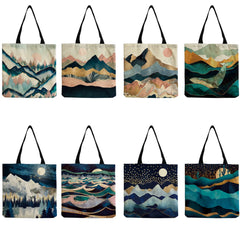 Abstract Mountain Landscape Tote Bag