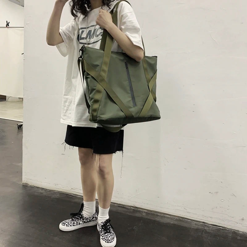 Women's Nylon Waterproof Handbag Casual Tote Travel Crossbody Shoulder Bag
