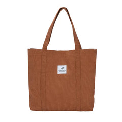 Women's Corduroy Totes Bag Large Capacity Handbags