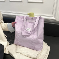 Women's Corduroy Totes Bag Large Capacity Handbags