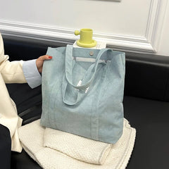 Women's Corduroy Totes Bag Large Capacity Handbags