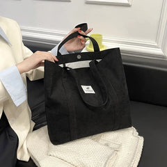 Women's Corduroy Totes Bag Large Capacity Handbags