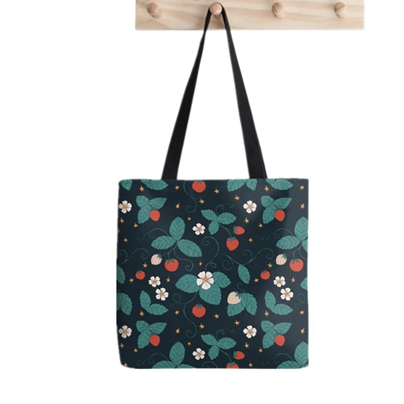 Dark Forest Mushrooms Tote Bag Harajuku Shopper Handbag