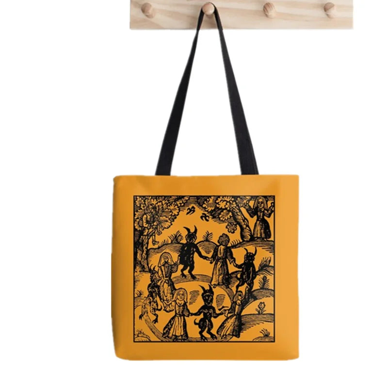 Dark Forest Mushrooms Tote Bag Harajuku Shopper Handbag