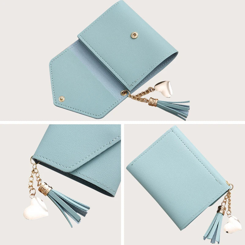 Short Tassel Wallet Women Purse Mini Wallets Students Purse