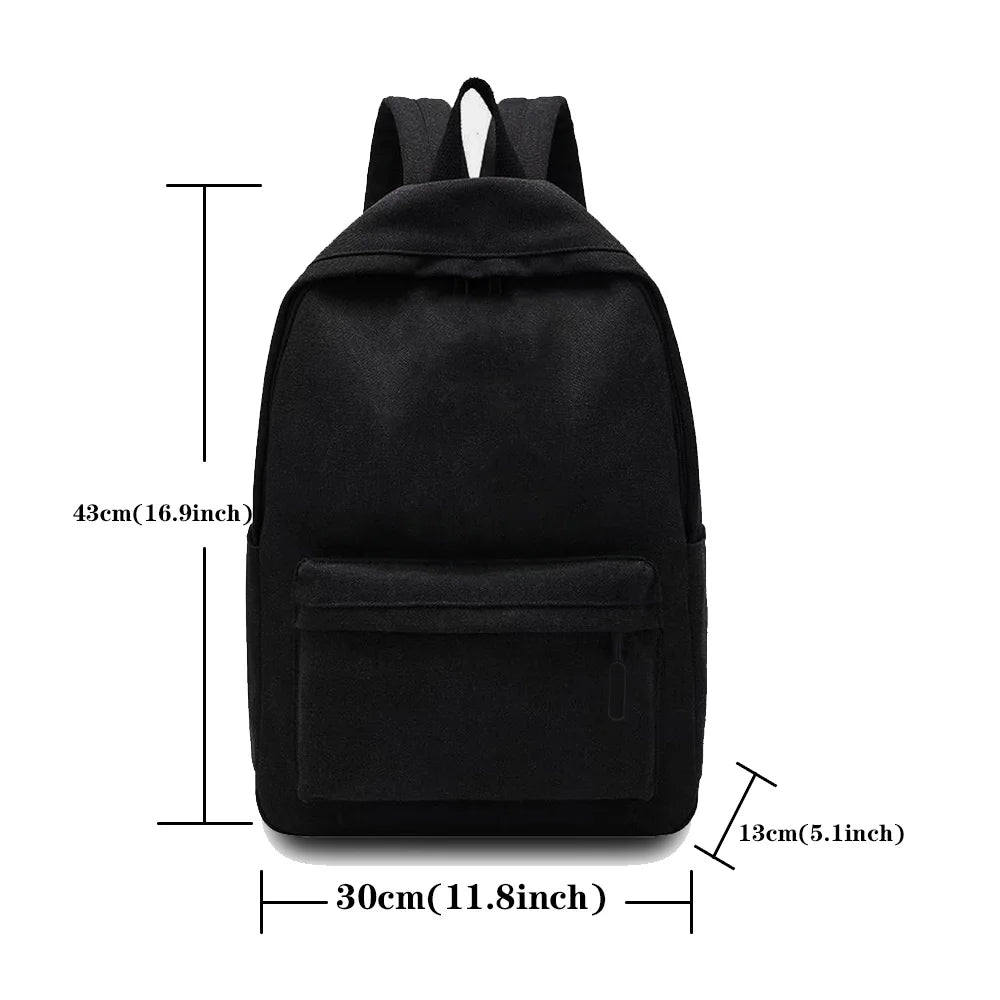 Casual Solid Shoulder Backpack Outdoor Sport School Bag Large Capacity