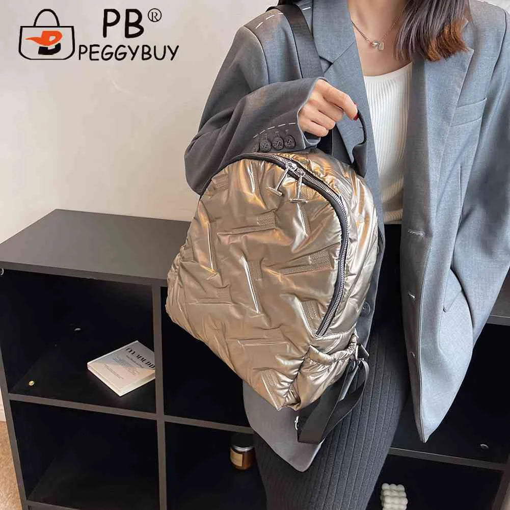 Quilted Shoulder Backpack for Women - Casual Daypack for Autumn Winter