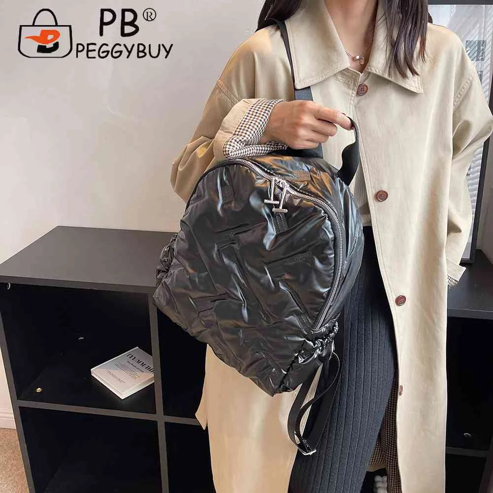 Quilted Shoulder Backpack for Women - Casual Daypack for Autumn Winter