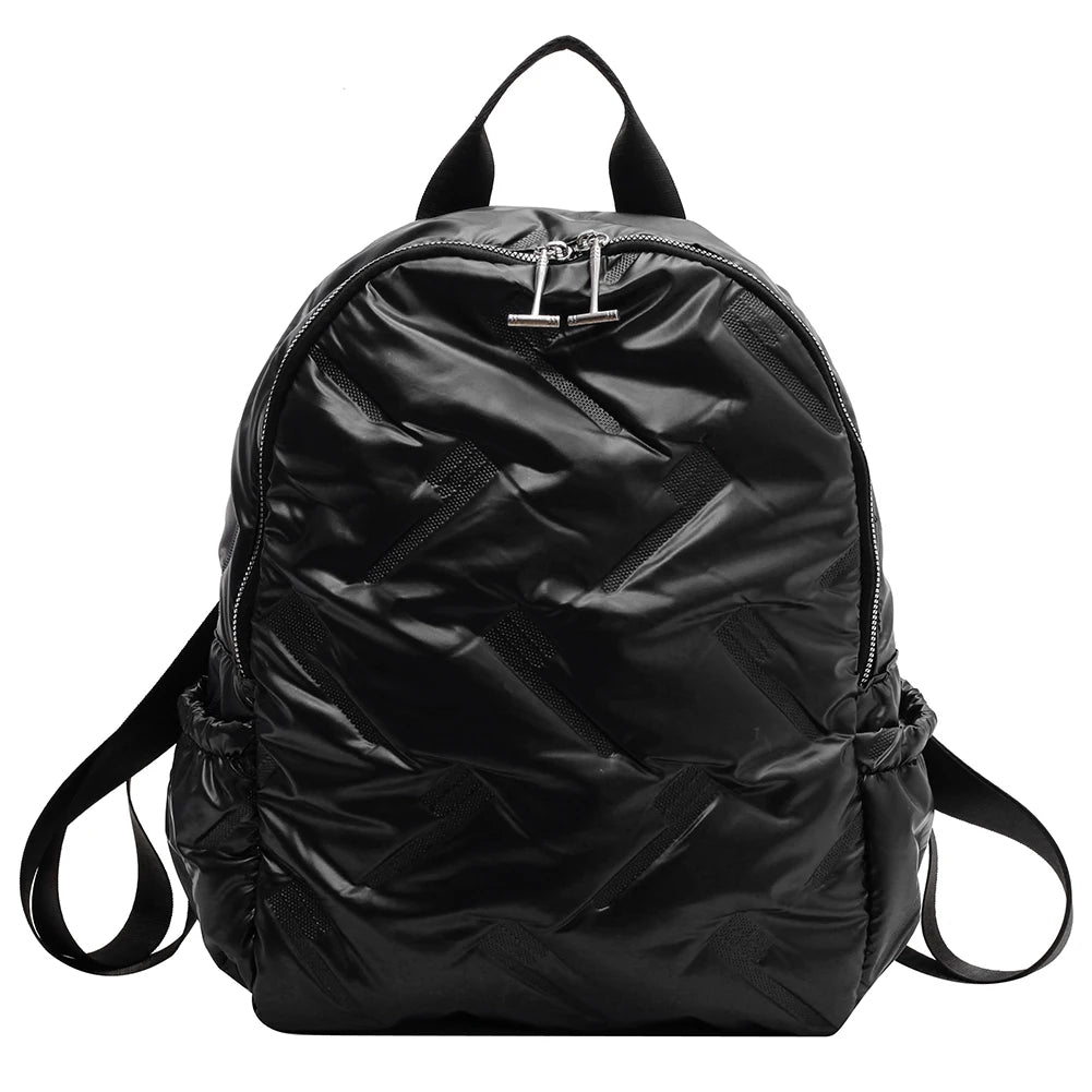 Quilted Shoulder Backpack for Women - Casual Daypack for Autumn Winter