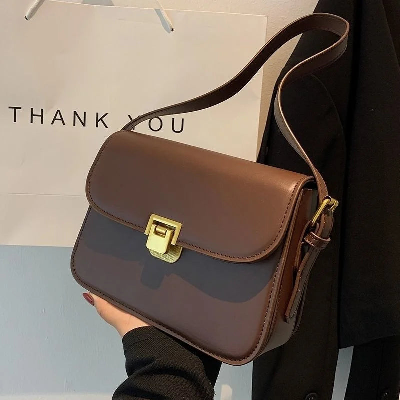 Women's Shoulder Bag Solid Crossbody Bag PU Leather Messenger Bag