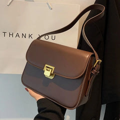 Women's Shoulder Bag Solid Crossbody Bag PU Leather Messenger Bag