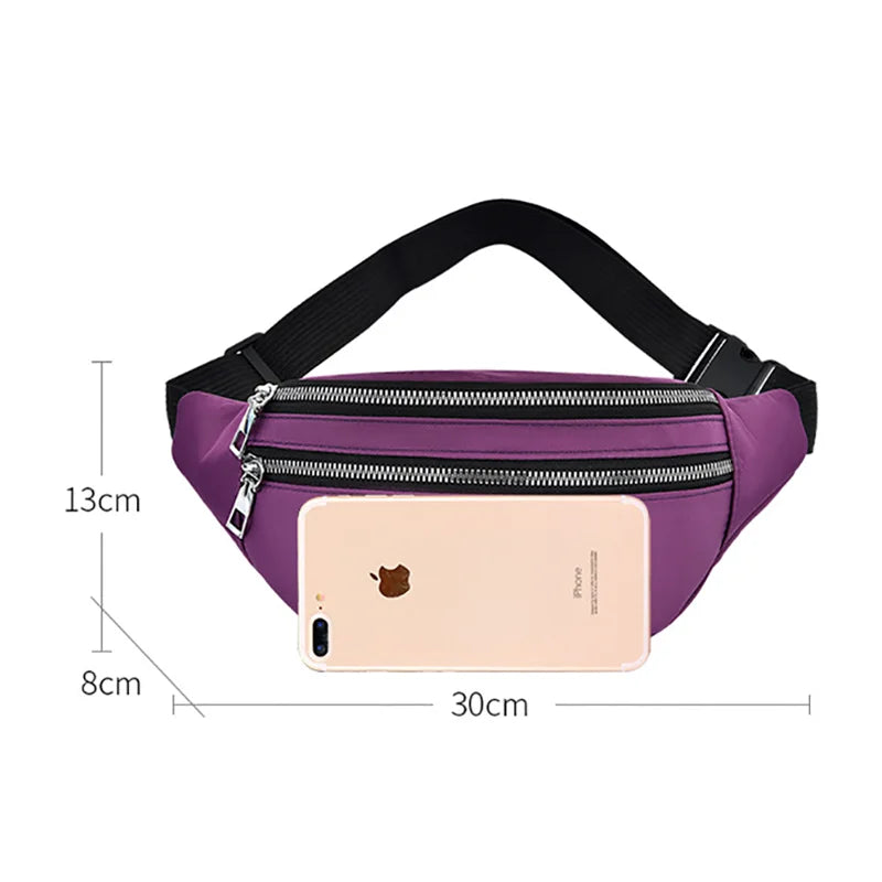 Waterproof Waist Bag Pouch Belt for Women Men