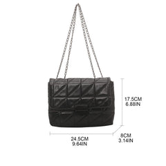 Retro Chain Shoulder Bag Rhombic Crossbody