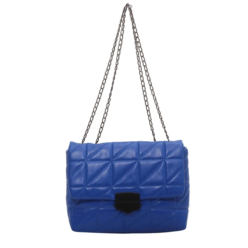 Retro Chain Shoulder Bag Rhombic Crossbody