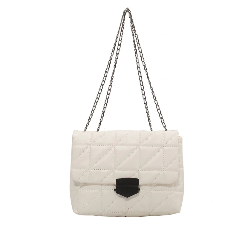 Retro Chain Shoulder Bag Rhombic Crossbody
