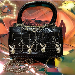 Metal Punk Biker Style Shoulder Bag Messenger Purse