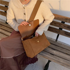 Women's PU Leather Shoulder Bag Large Capacity Tote Crossbody Purse