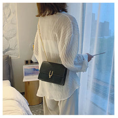 Women's PU Leather Shoulder Bag Crossbody Clutch with Chain