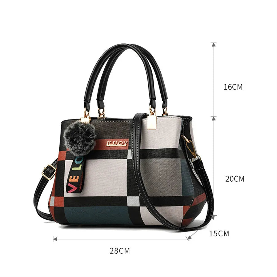 Plaid Shoulder Bag Women's Crossbody Totes Casual Handbag