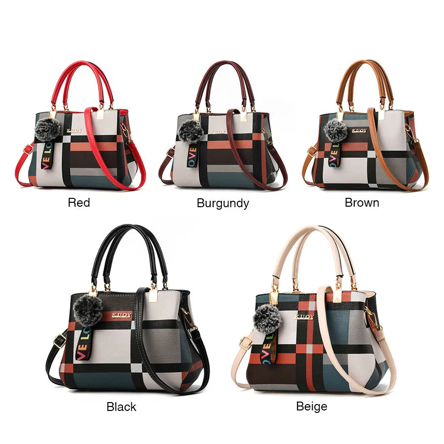 Plaid Shoulder Bag Women's Crossbody Totes Casual Handbag