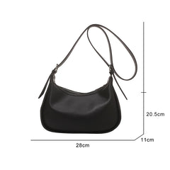 Women's PU Leather Shoulder Bag Large Messenger Beige