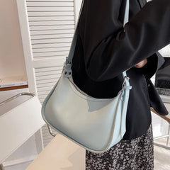 Women's PU Leather Shoulder Bag Large Messenger Beige