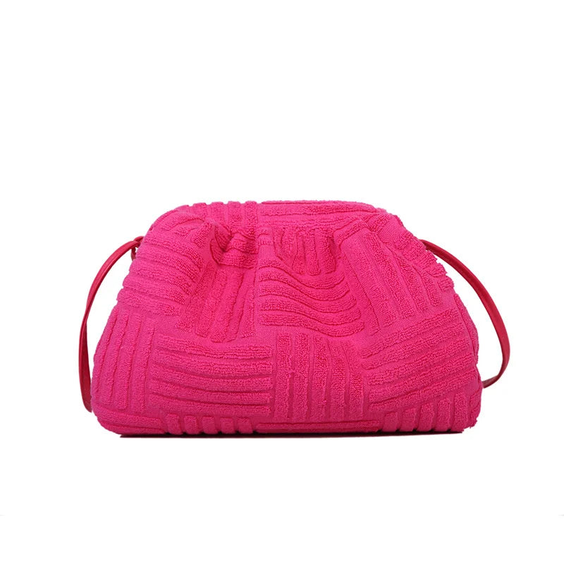 Shoulder Crossbody Clutch Bag Large Dumplings Ruched Pillow Bag