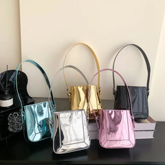 Leather Women Bagute Bag Vintage Single Shoulder Pack