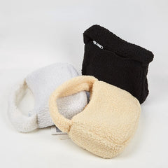 Plush Fluffy Totebag Women Soft Winter Underarm Bag