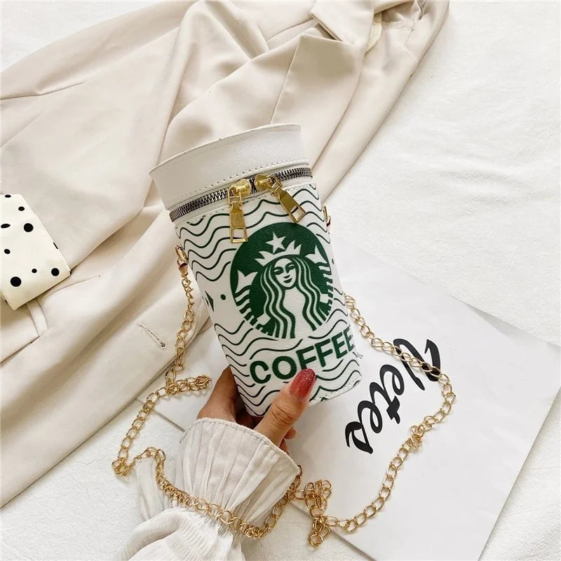 Shoulder Bags Popcorn Drink Bottle Cylinder Shaped Bag Messenger For Women