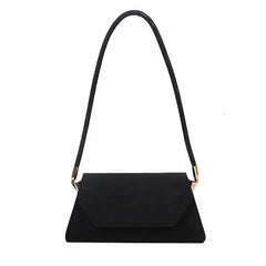 Vintage French Shoulder Bag Matte PU Office Ladies Handle-pouch