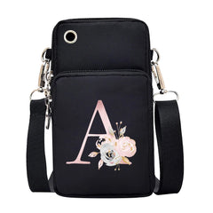 Waterproof Pink Flower CrossBody Bag for Samsung/iPhone