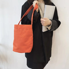 Canvas Shoulder Bag Harajuku Vintage Bucket Handbag