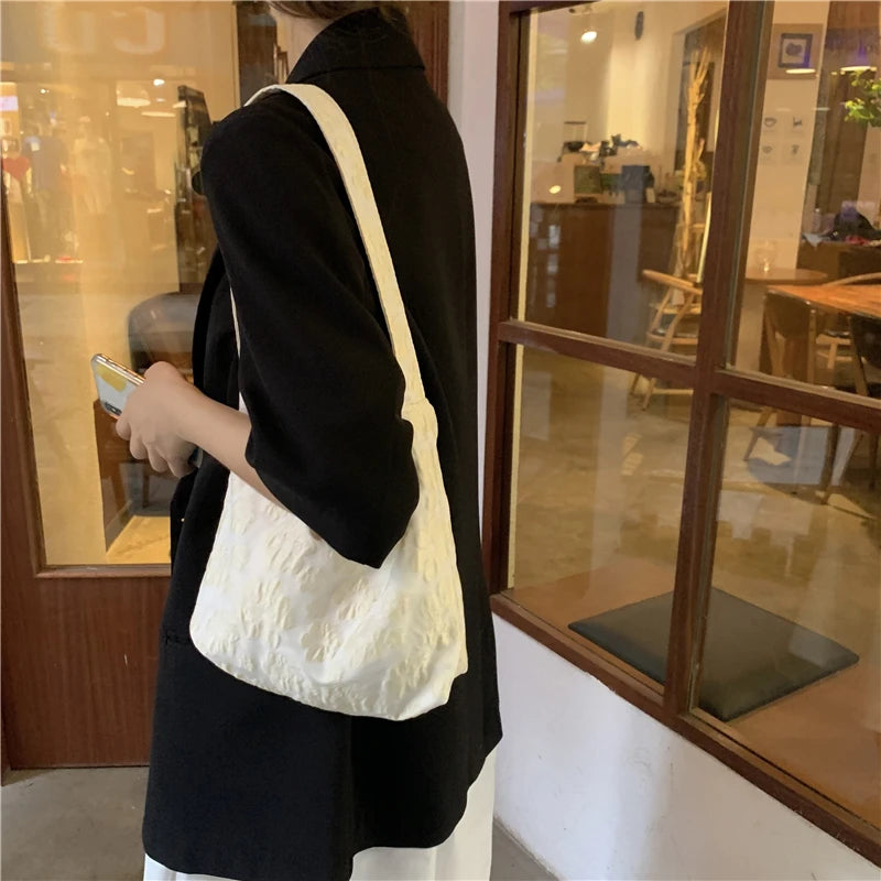 Canvas Shoulder Bag Women Large Capacity Handbag School Travel Tote Vintage