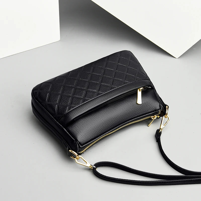 Diamond Lattice Crossbody Bag Leather Purses and Handbags