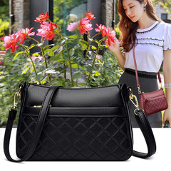Diamond Lattice Crossbody Bag Leather Purses and Handbags