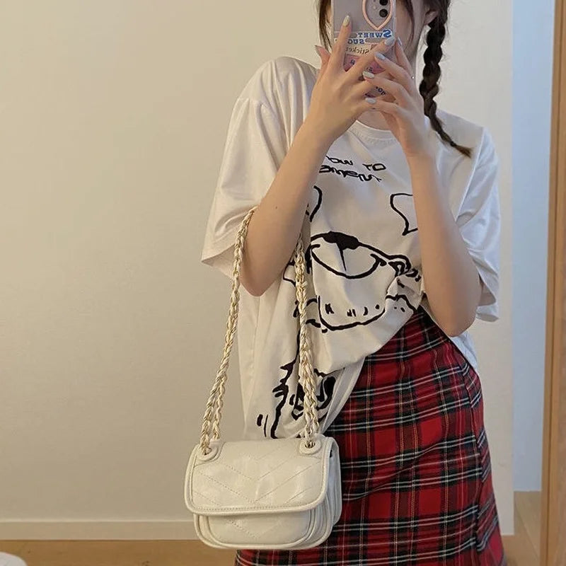 Shoulder Bags Women Diamond Lattice Messenger Crossbody Bag Chains
