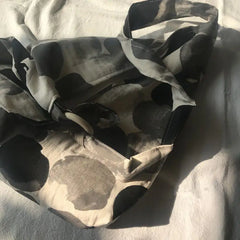 Vintage Dot-print Shoulder Bag Large Capacity Zipper Tote