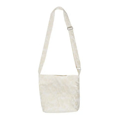 Women Floral Embroidery Canvas Crossbody School Bag