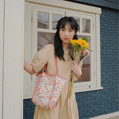 Floral Printed Large Capacity Shoulder Bag for Women