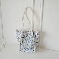 Floral Printed Large Capacity Shoulder Bag for Women
