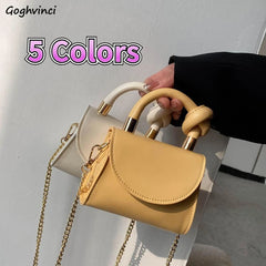 Shoulder Bag Women Handle Handbag Chain Cross-body PU Leather