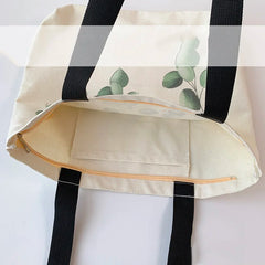 Women Shoulder Bag Leaves Print Harajuku Big Totes