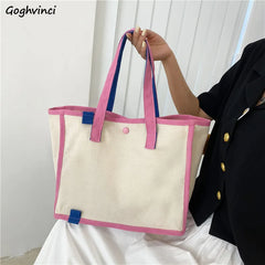 Shoulder Bags Nylon Casual Totes Patchwork College