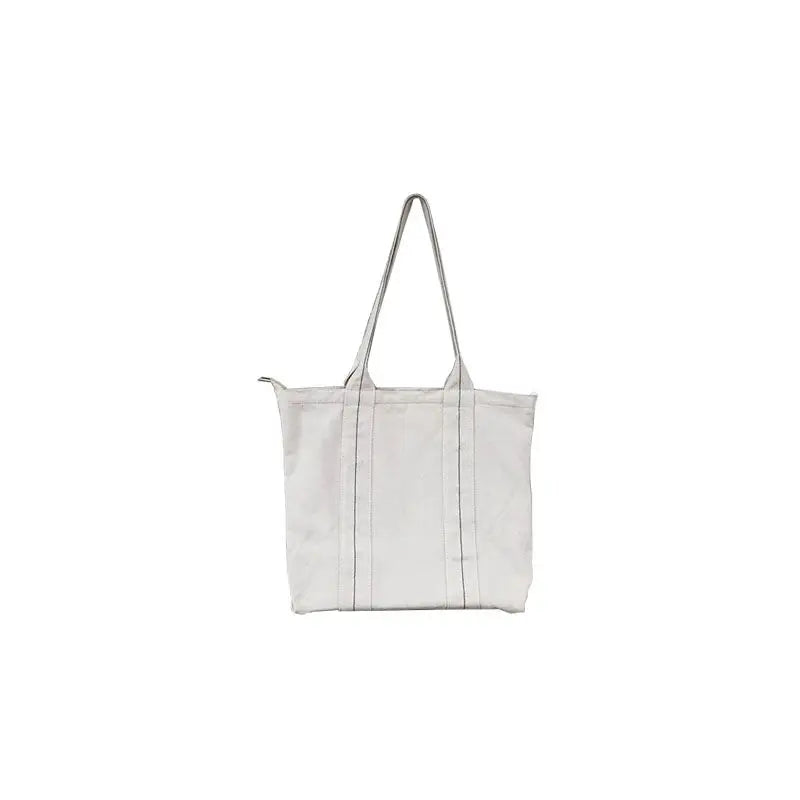 Large Capacity Canvas Shoulder Bag Zipper Handbag