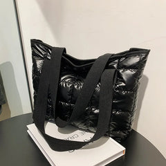 Large Shoulder Bag for Women Plaid Zipper Style Tote