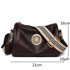 Shoulder Bags Women Leather Handbags Spin Luck Metal Soft Messenger Bag