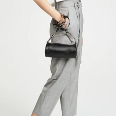 Women PU Leather Vintage Fashionable Cross-body Circular Sequined Shoulder Bag