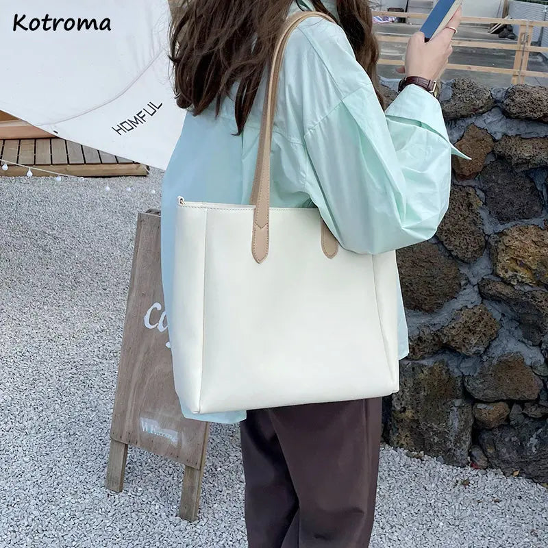 Women Patchwork Shoulder Bag Large Capacity Crossbody